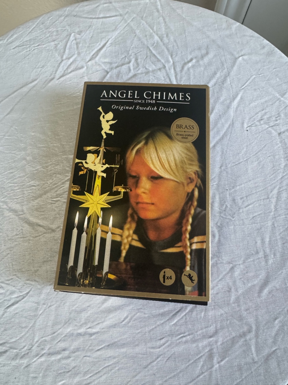 Angel Chimes Brass Carousel Candle Holder - Gold Finish